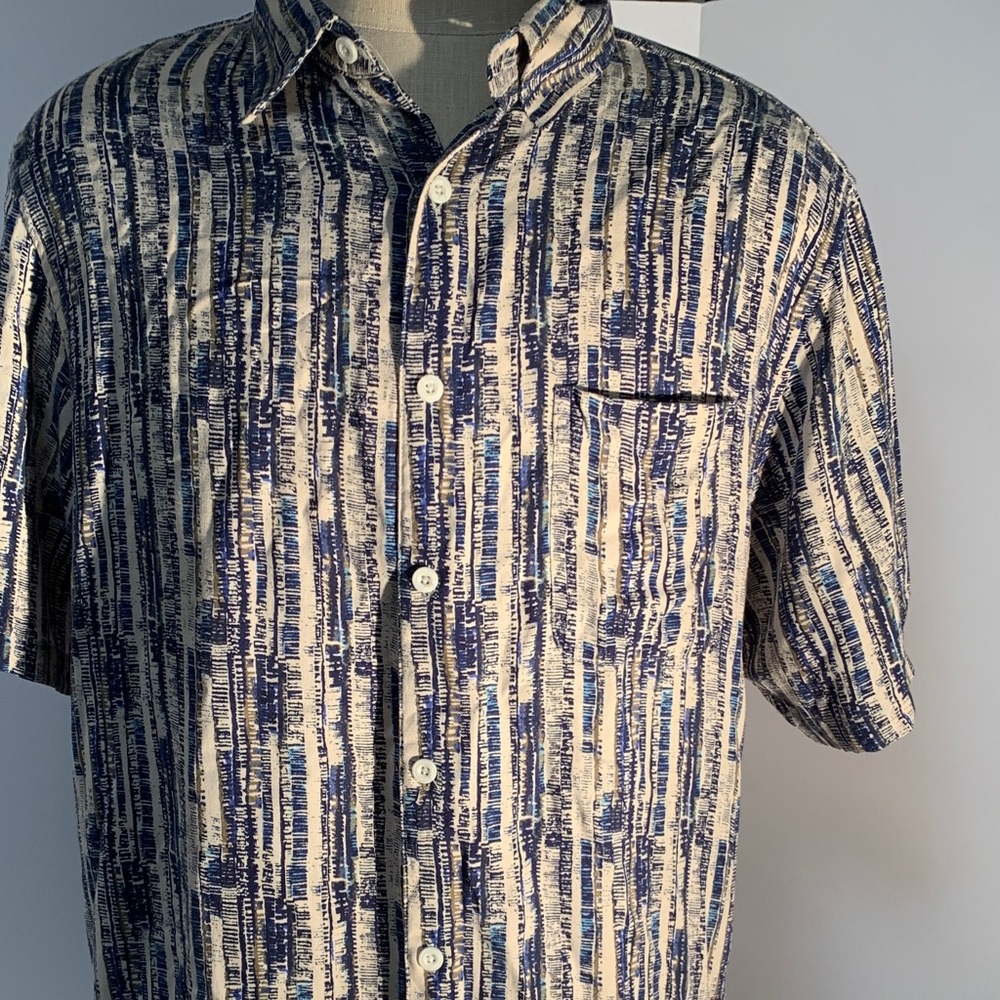 Stylish Blue and Cream Casual Shirt for Men